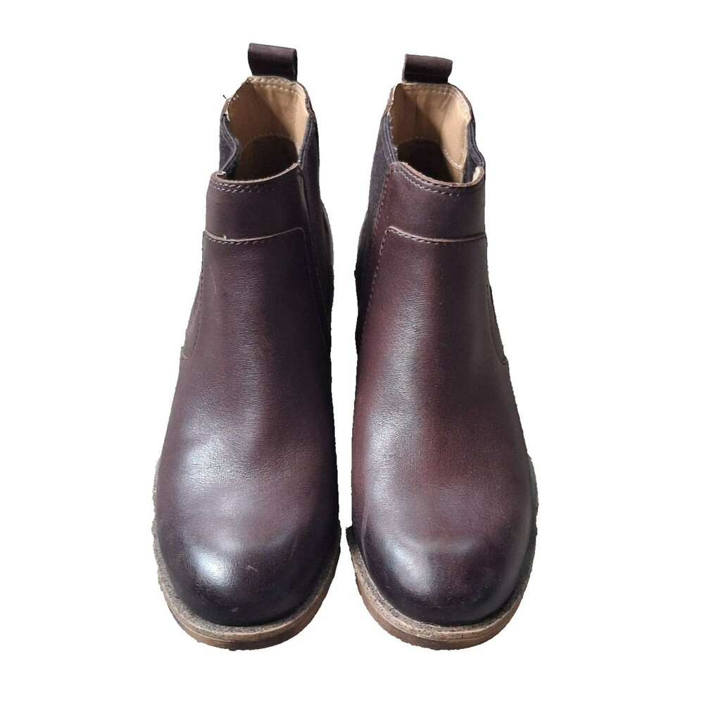 Sofft Dark Brown Leather Chelsea Ankle Boots Comfort Cushion 6M Goblincore Boho